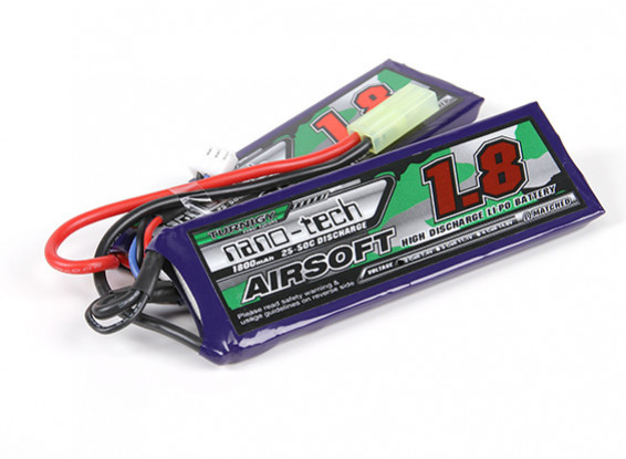 

Аккумулятор LiPo 2S 7.4V 1800mah 25-50C airsoft