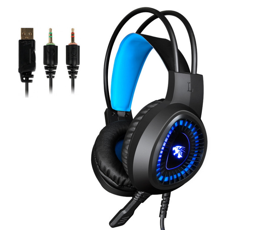 

Игровые проводные наушники Sundy Gaming PUBG Mobile GTI 525 с микрофоном и LED подсветкой Blue