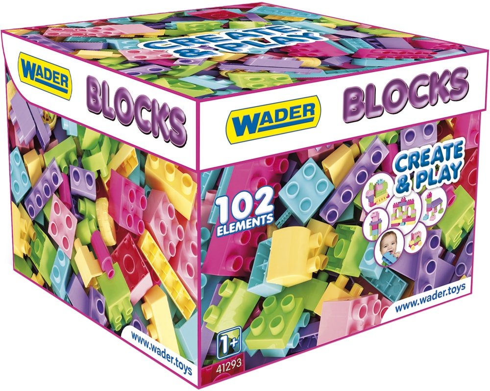 

Конструктор Wader Create & Play 102 элемента Розовый (41293) (5900694412934)