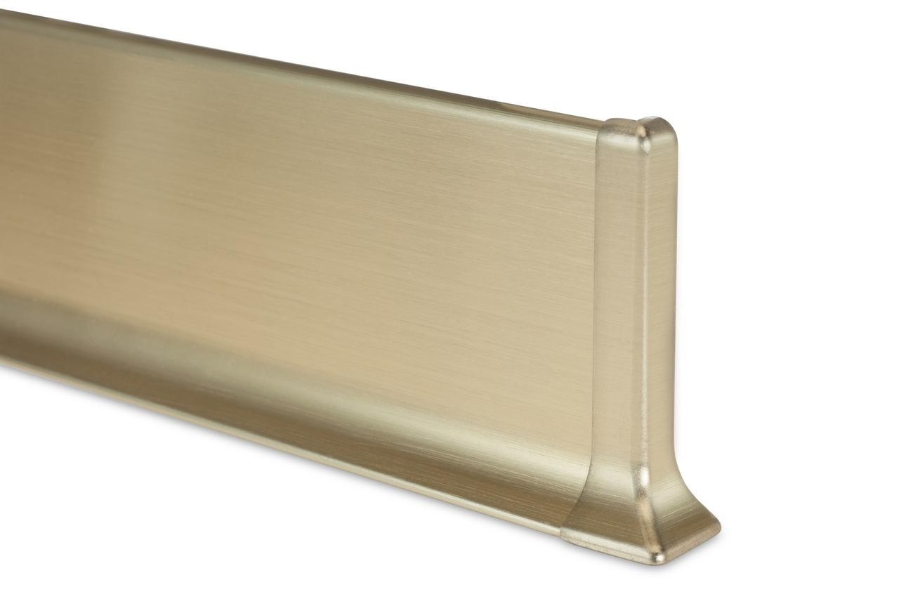 

Алюминиевый плинтус Profilpas Metal line 90 высота 60 мм сатинированный титан (Metal Line 90/6 ТМ)