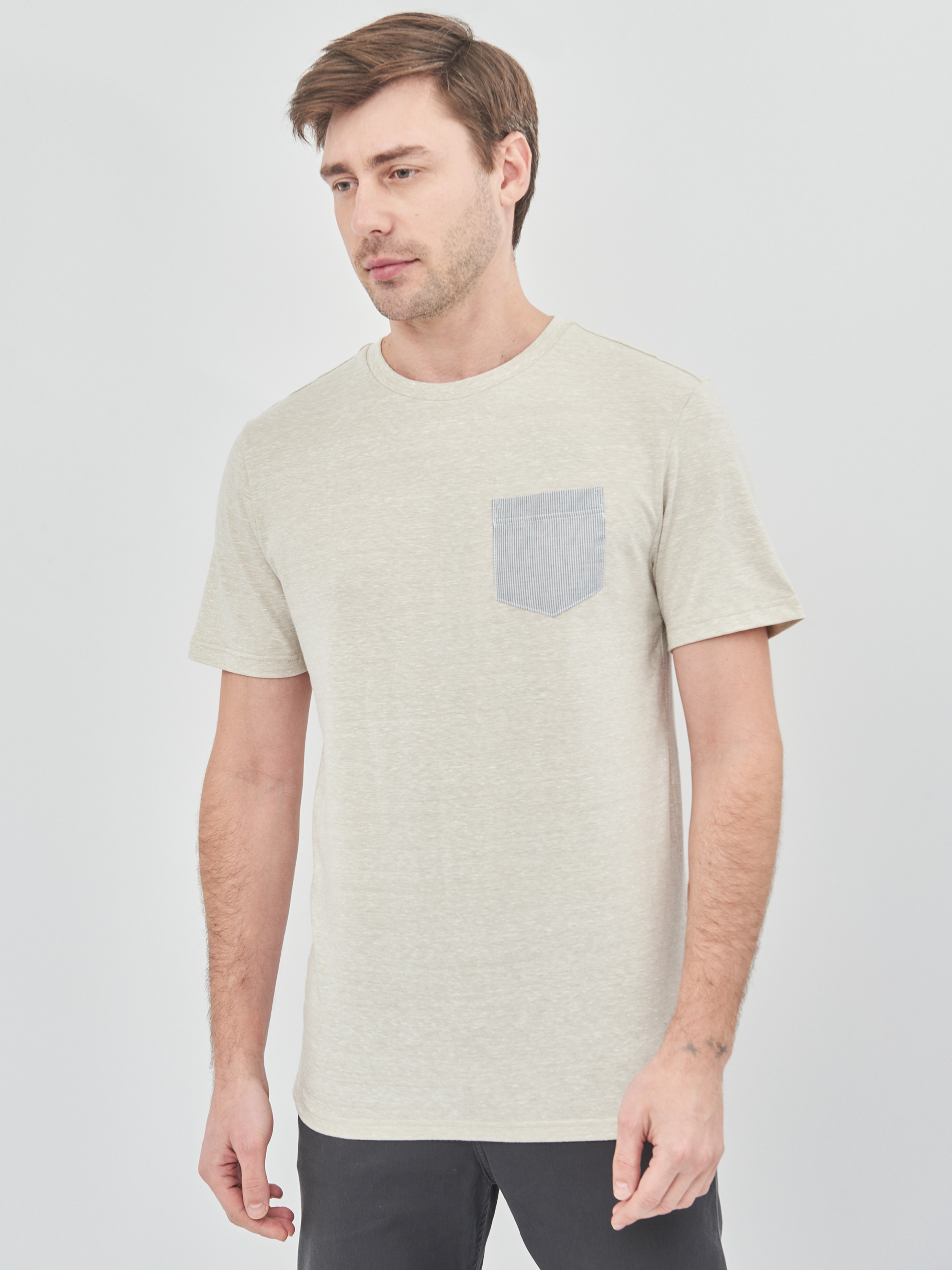 

Футболка Zara 6462/350/052 M Бежевая