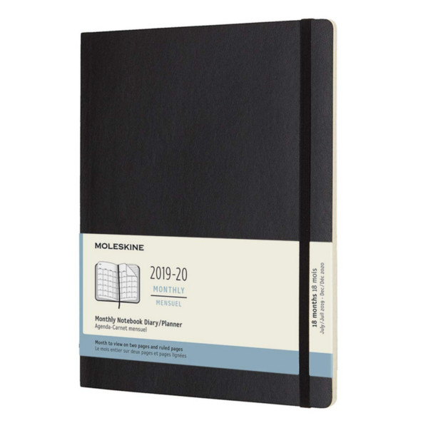 

Ежемесячник Moleskine 2019-2020 большой черный DSB18MN4Y20