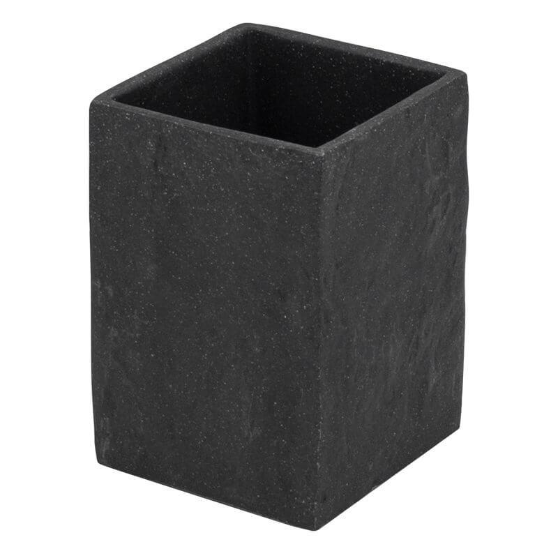 

Стакан для зубных щёток Trento Black Stone черный