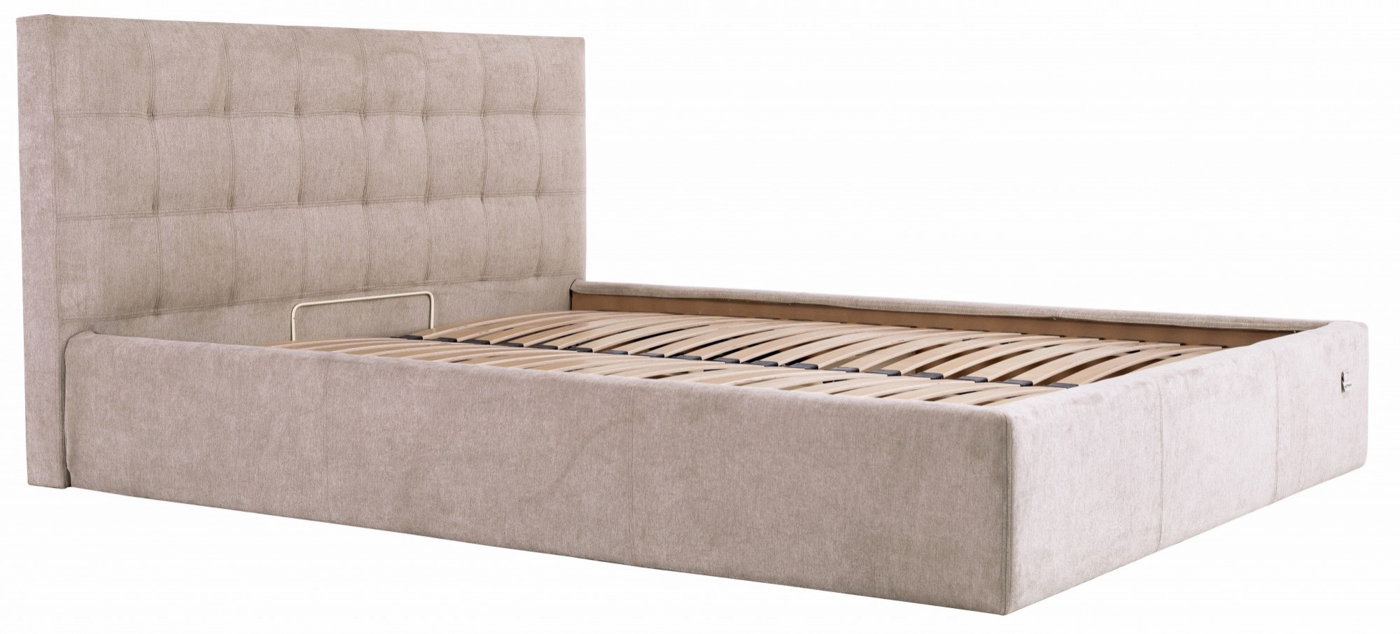 

Кровать Chester Comfort 120 х 200 см Мисти Mocco С подъемным механизмом и нишей для белья Серая