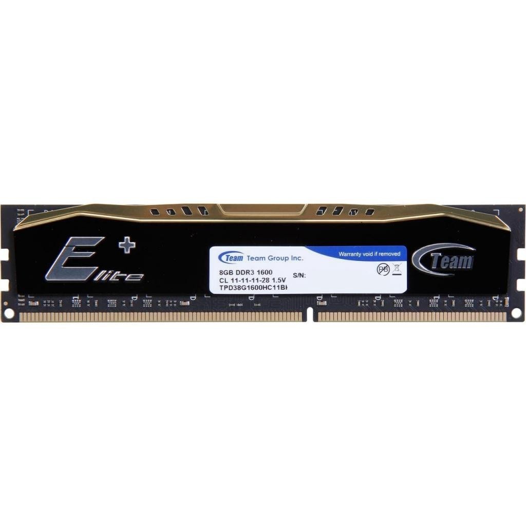 

Модуль памяти для компьютера DDR3 8GB 1600 MHz Elite Plus Black Team (TPD38G1600HC1101)