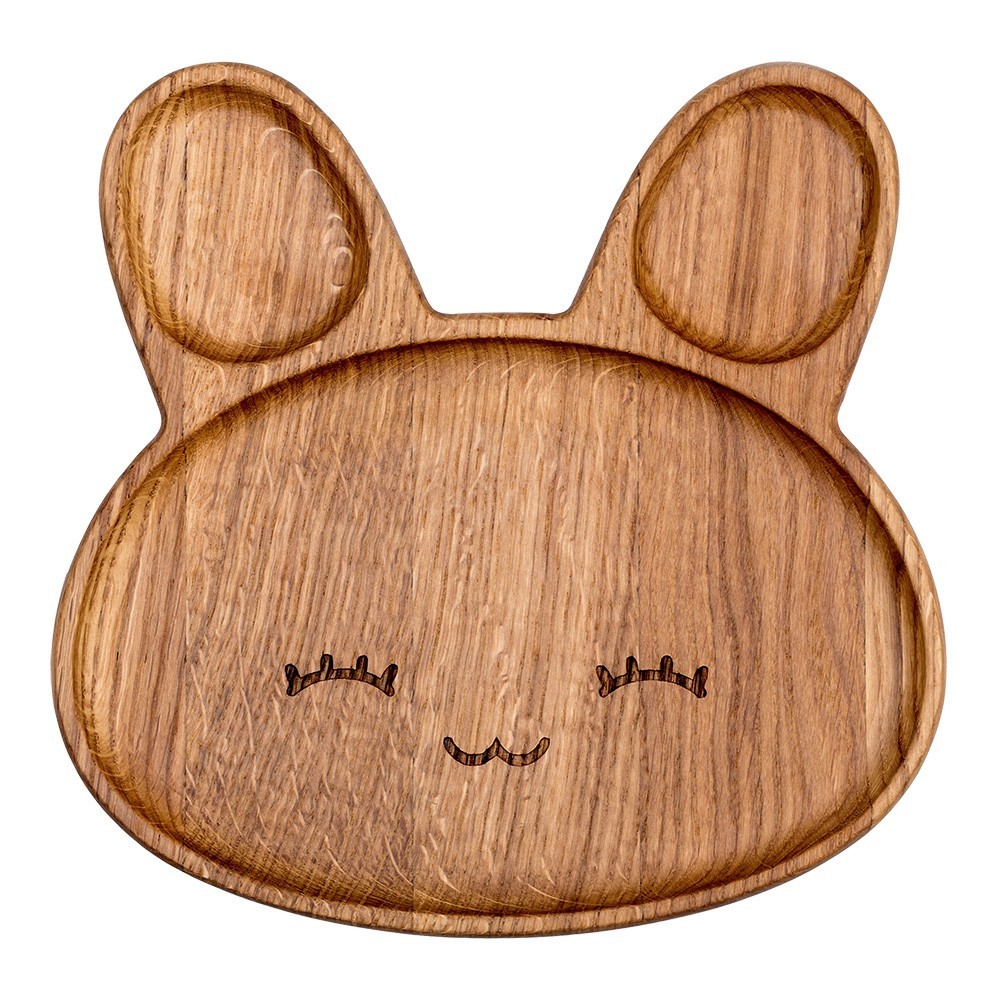 

Деревянная тарелка Woodstuff Зайчик 25х24 см