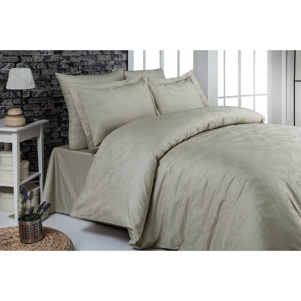 

Комплект постельного белья SoundSleep Сатин-жаккард семейный Yarak Beige