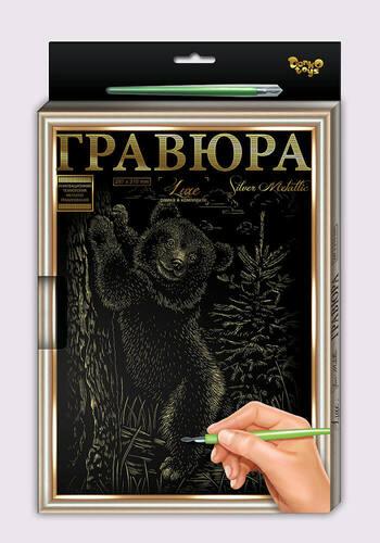 

Гравюра А4 Danko Toys Luxe с рамкой "Мишка"