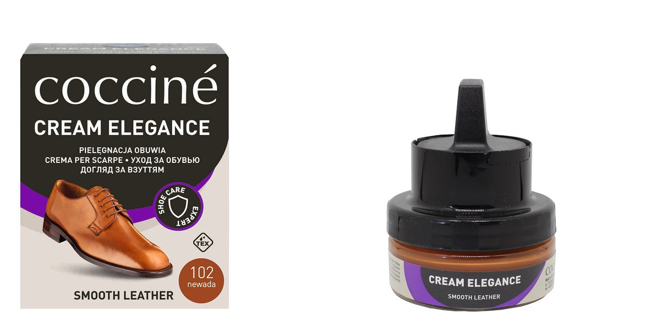 

Крем для обуви с губкой Coccine CREAM ELEGANCE Невада 50мл 55/26/50/102