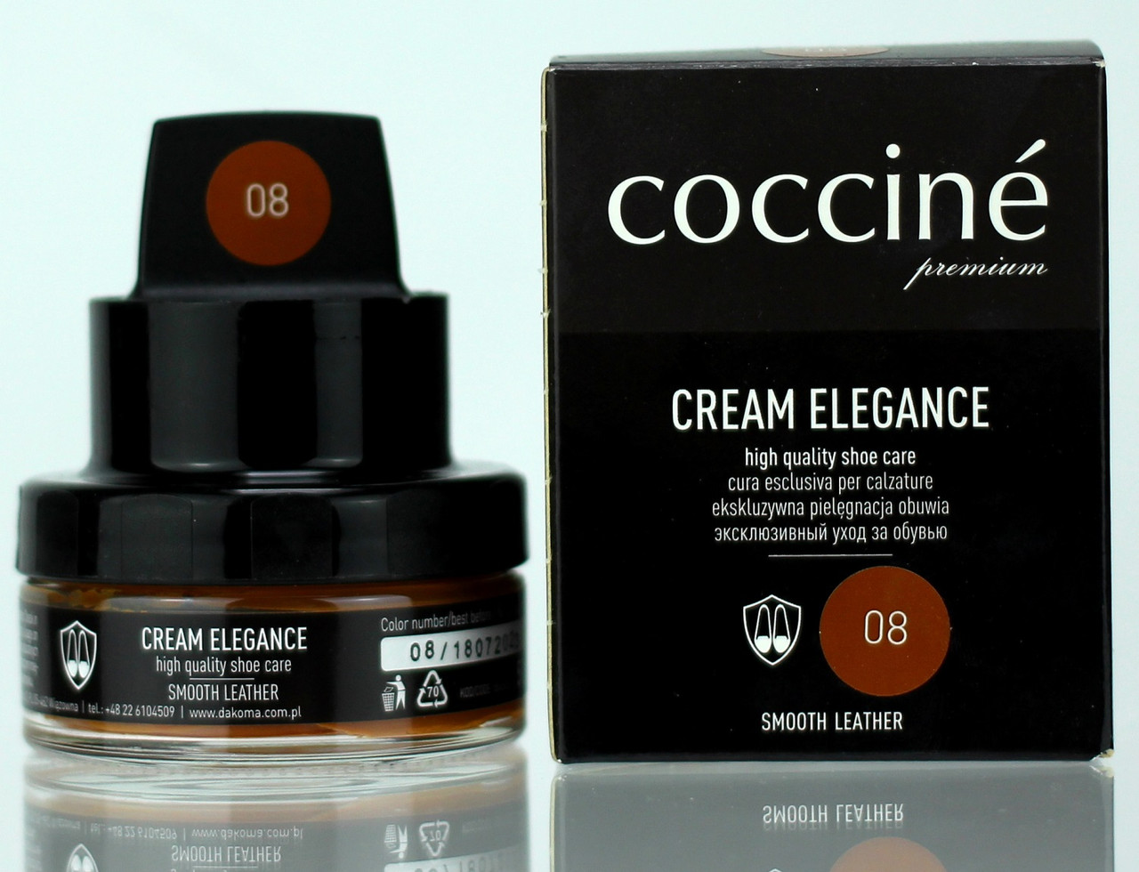 

Крем для обуви с губкой Coccine CREAM ELEGANCE Коньяк 50мл 55/26/50/08