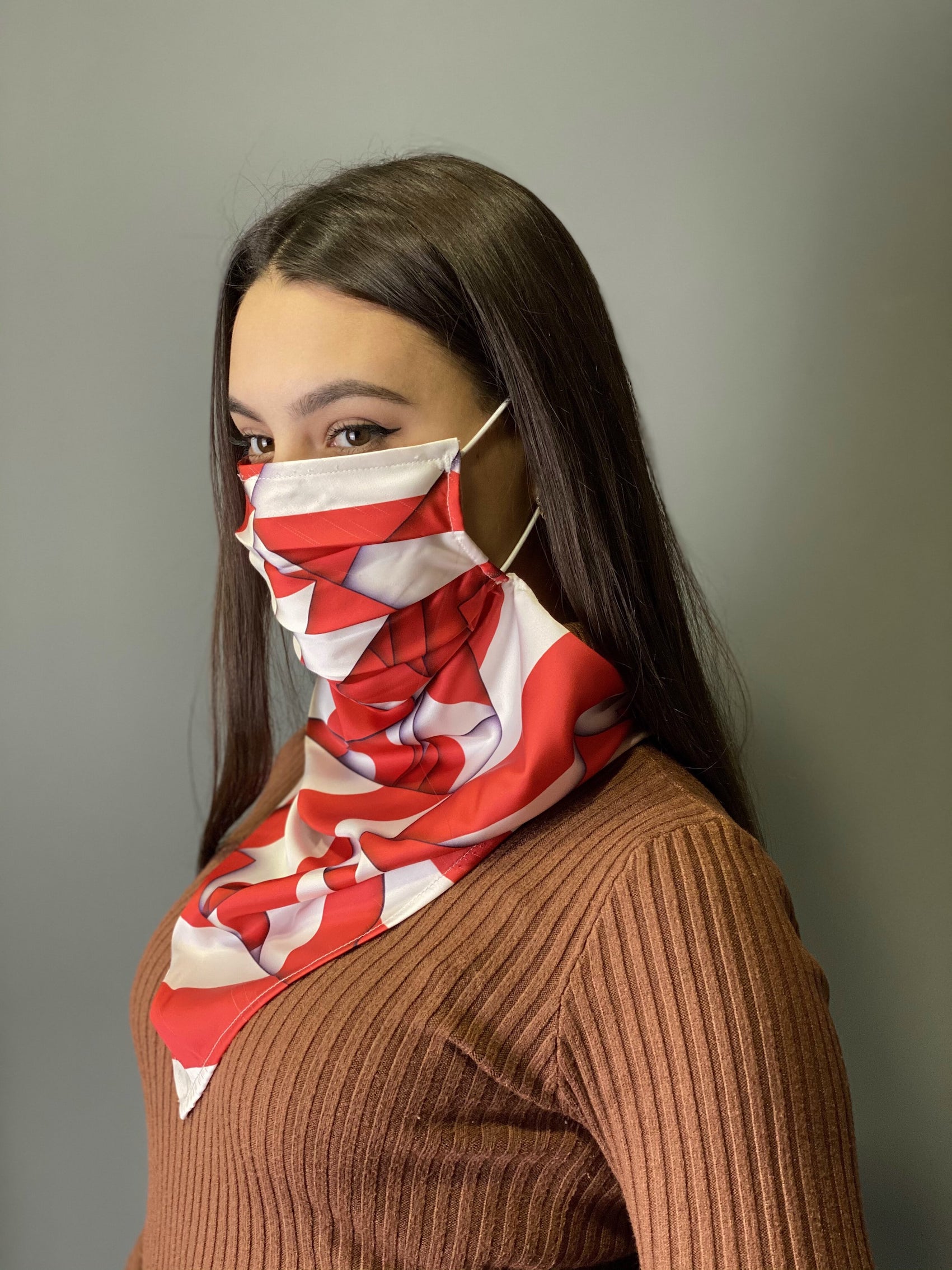 

Маска шарф платок Style Pets Redcub