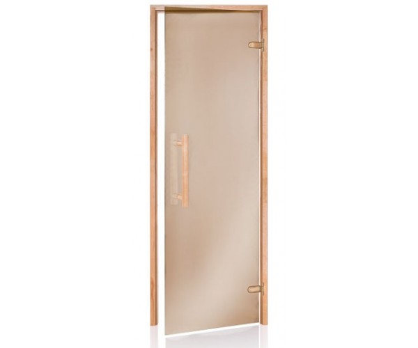 

Двери для бани и сауны Wood premium бронза 80х190