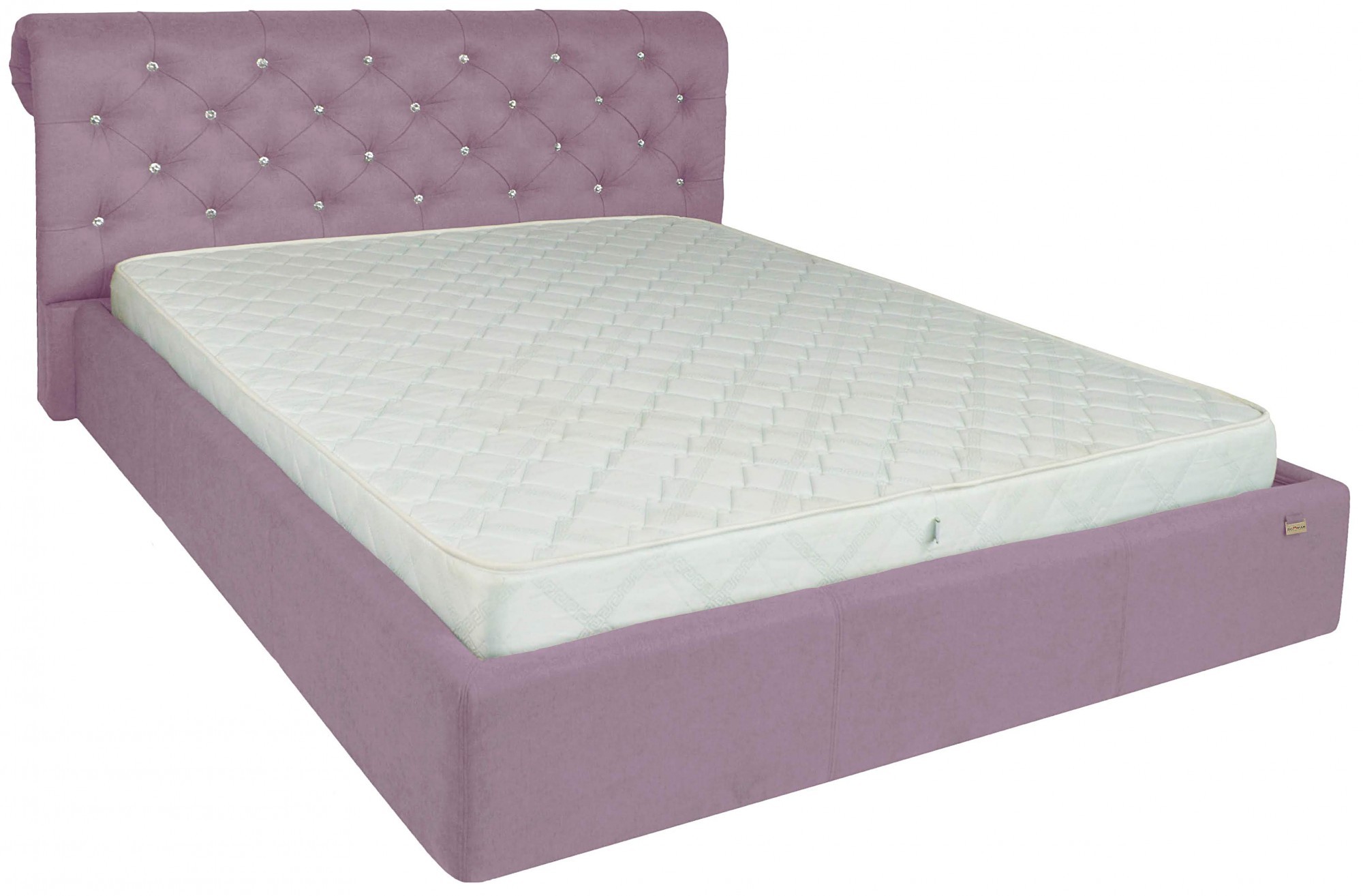 

Кровать London Comfort 140 х 200 см Fibril 24 C1 С подъемным механизмом и нишей для белья Темно-розовая