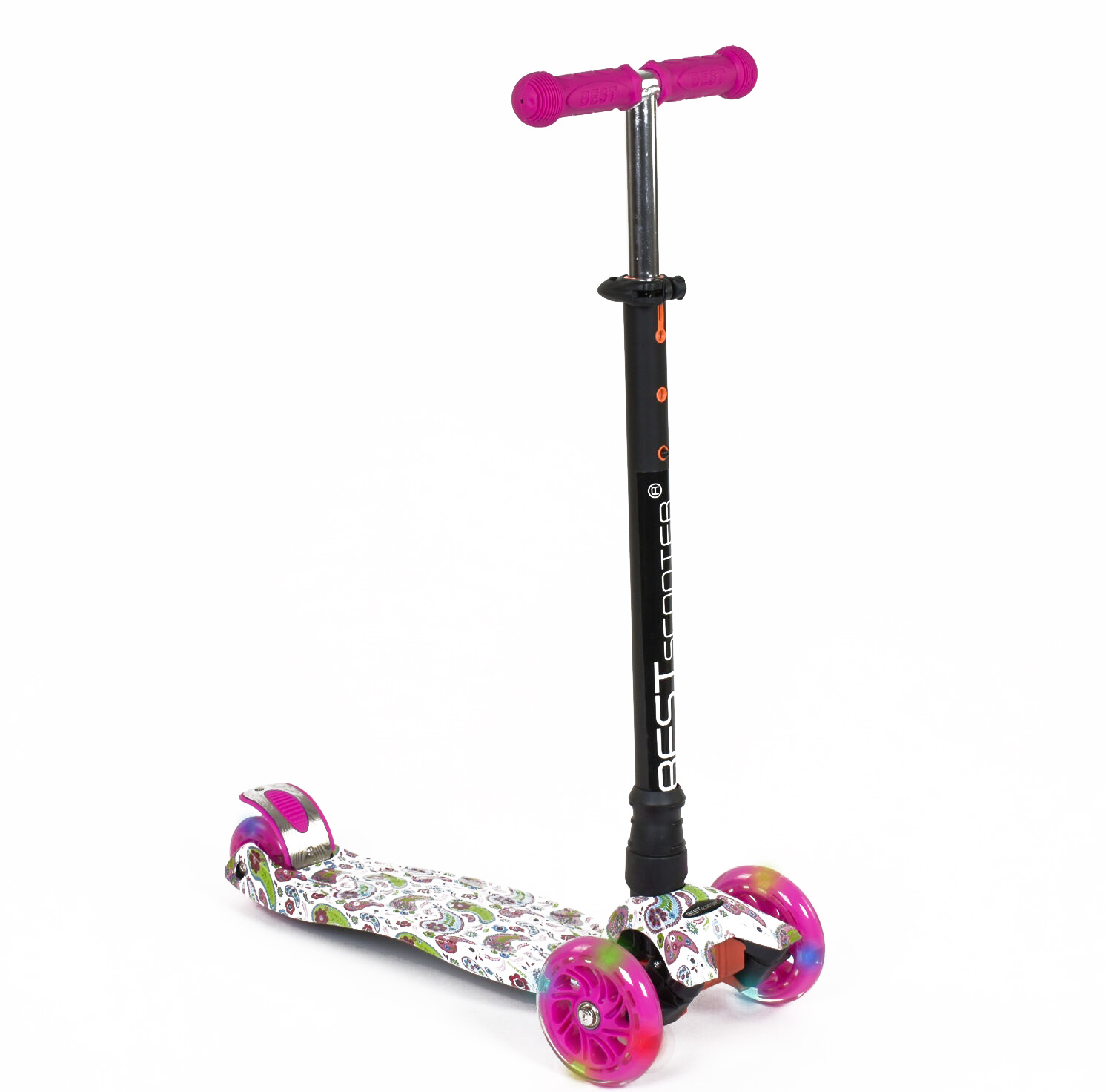 

Самокат детский 3х колесный Best Scooter, ar. DIMSA-8769, розовый с белым