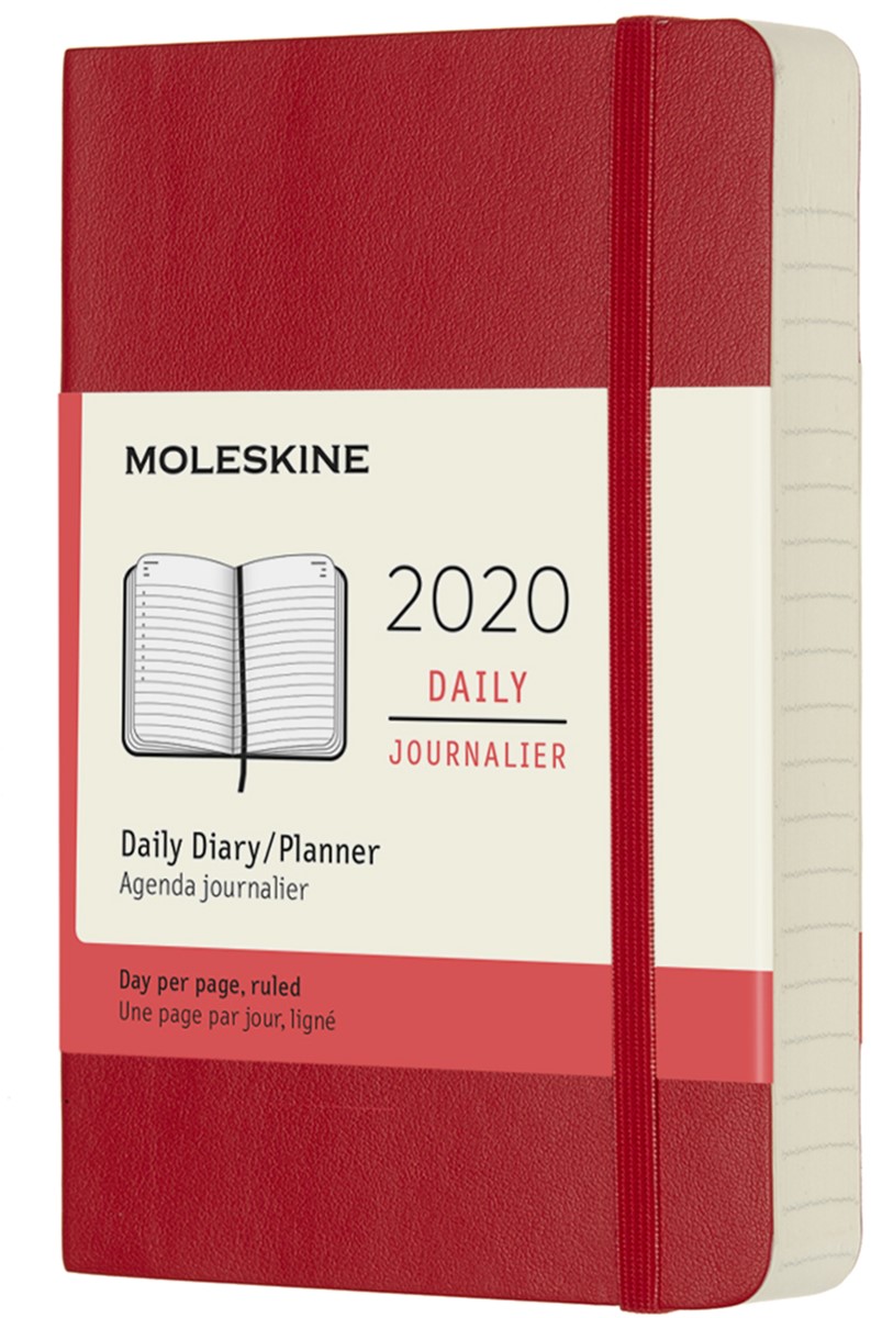 

Ежедневник Moleskine 2020 9 х 14 см 400 страниц Красный Мягкая обложка (8058647628790)