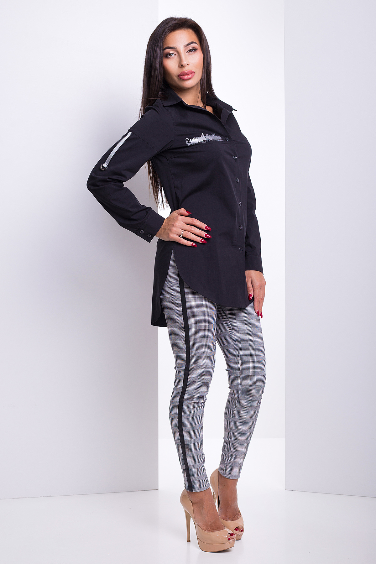 

РУБАШКА "РИНА" (ЧЕРНЫЙ) 42-44 (XS-S)