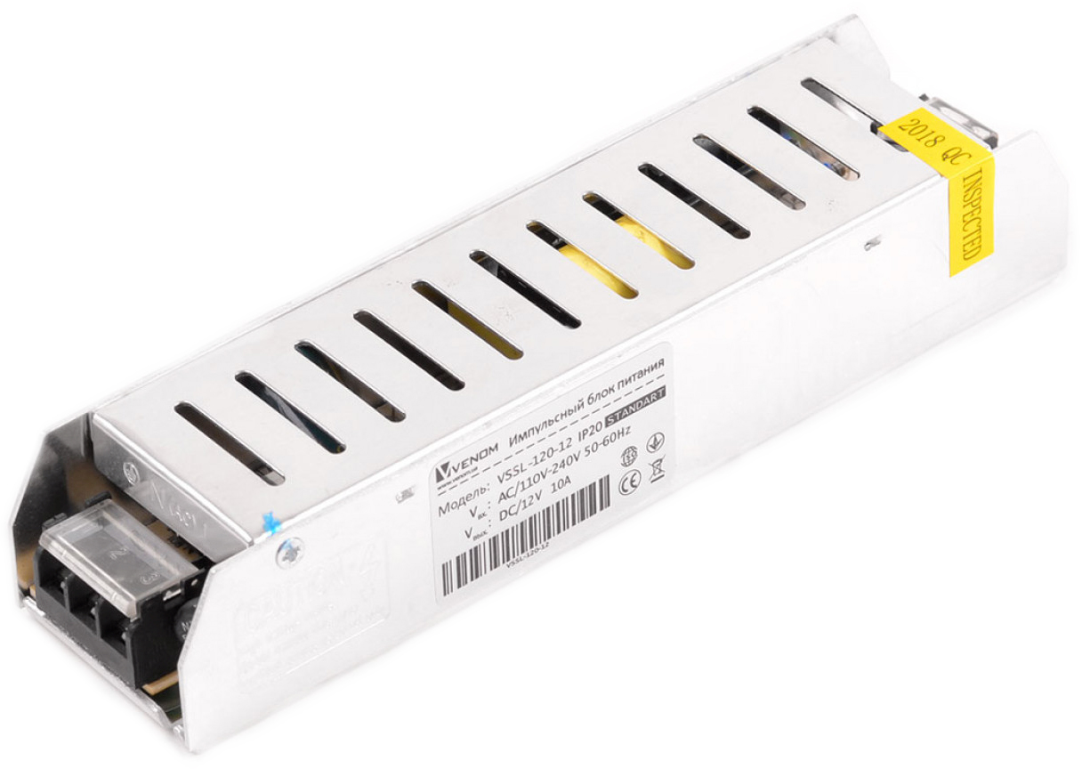 

Блок питания Venom 12В 120Вт Slim Standar IP20t (VSSL-120-12)