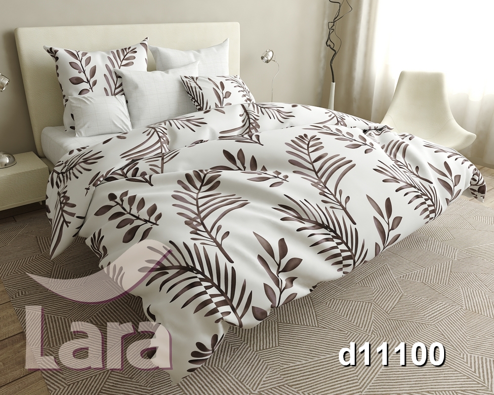 

Постельное белье LARA бязь d11100d двуспальное 4 наволочки в комплекте