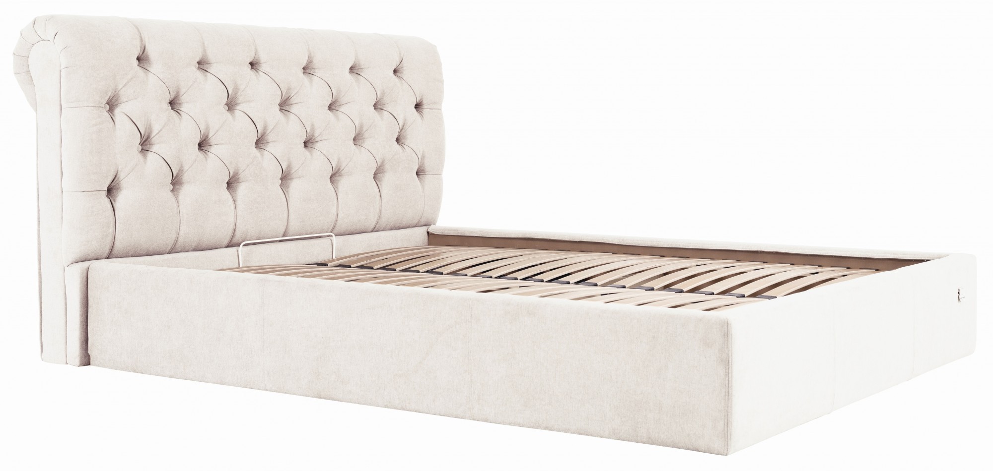 

Кровать Двуспальная London Comfort 160 х 200 см Мисти Milk С подъемным механизмом и нишей для белья Бежевая