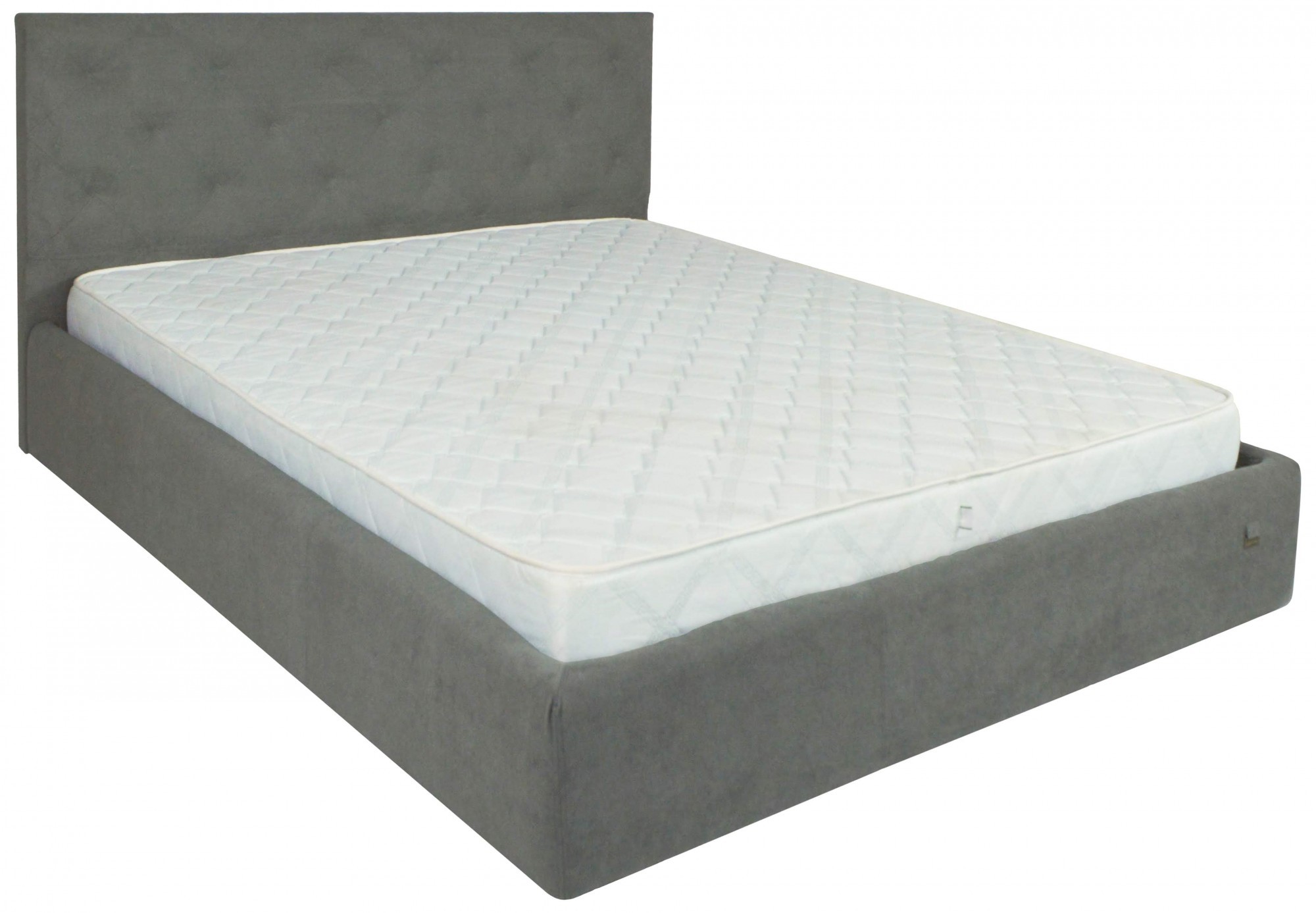 

Кровать Bristol Comfort 140 х 190 см Aston 16 С подъемным механизмом и нишей для белья Серая