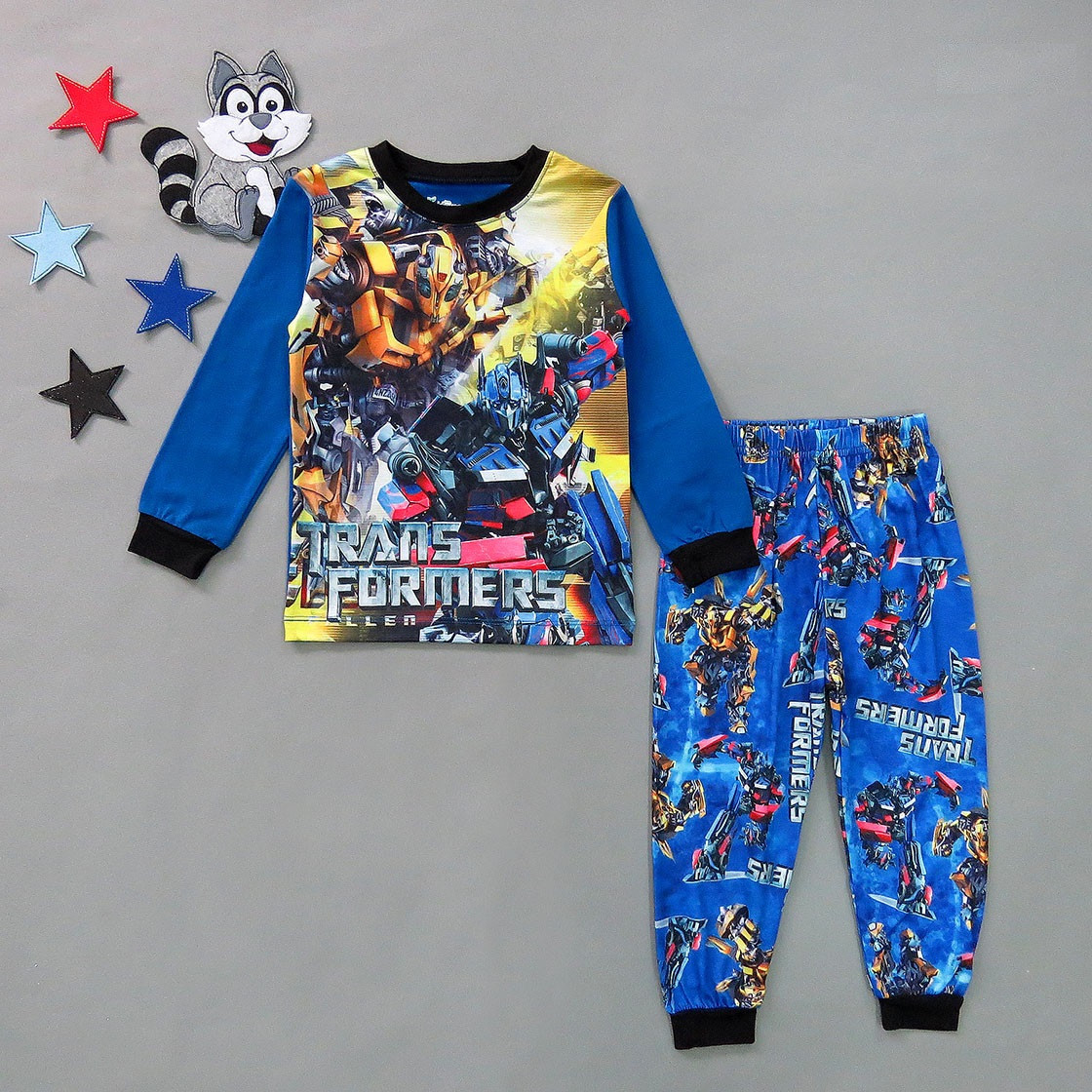 

Пижама Transformers Cuddle me для мальчика 90 см Синяя 16983