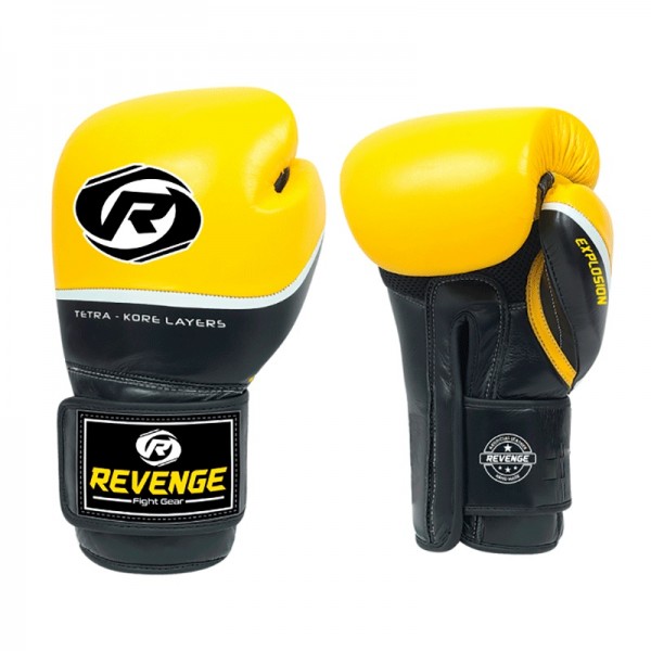 

Перчатки для бокса Revenge EV-10-1163/ PU 12унц(жовто-чорні) (F00230951)