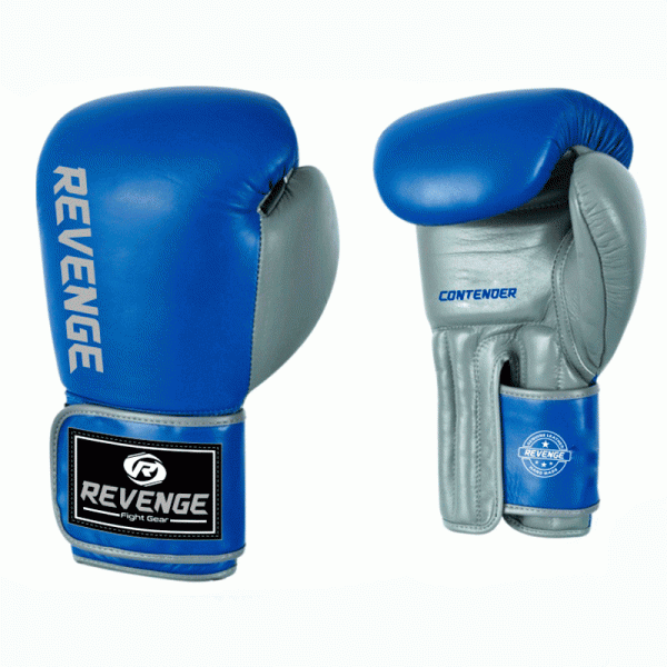 

Перчатки для бокса Revenge EV-10-1038/12унц (синьо-сірі),шкіра (F00230962)