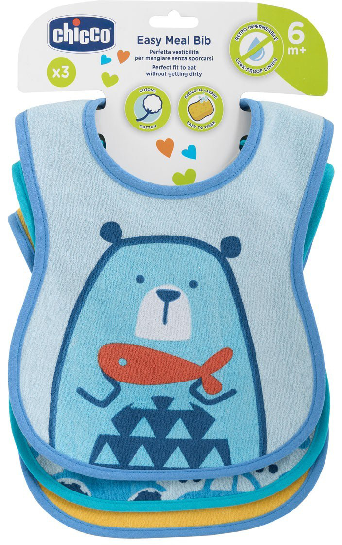 

Набор слюнявчиков Chicco Weaning Bib для мальчика 3 шт (16301.20)