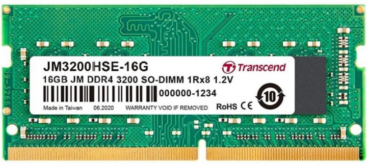 

Оперативная память Transcend DDR4 16Gb 3200Mhz (JM3200HSE-16G) (6599617)