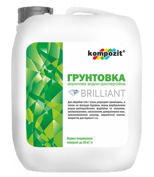 

Грунтовка акриловая Kompozit Brilliant 10 л (4820085743052)