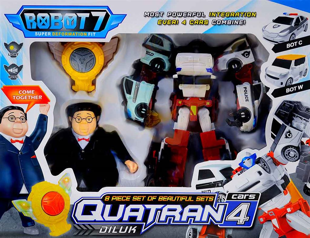 

Игрушка робот-трансформер Tobot Quatran с героями Robot7 20 см Комбинированный 000145140