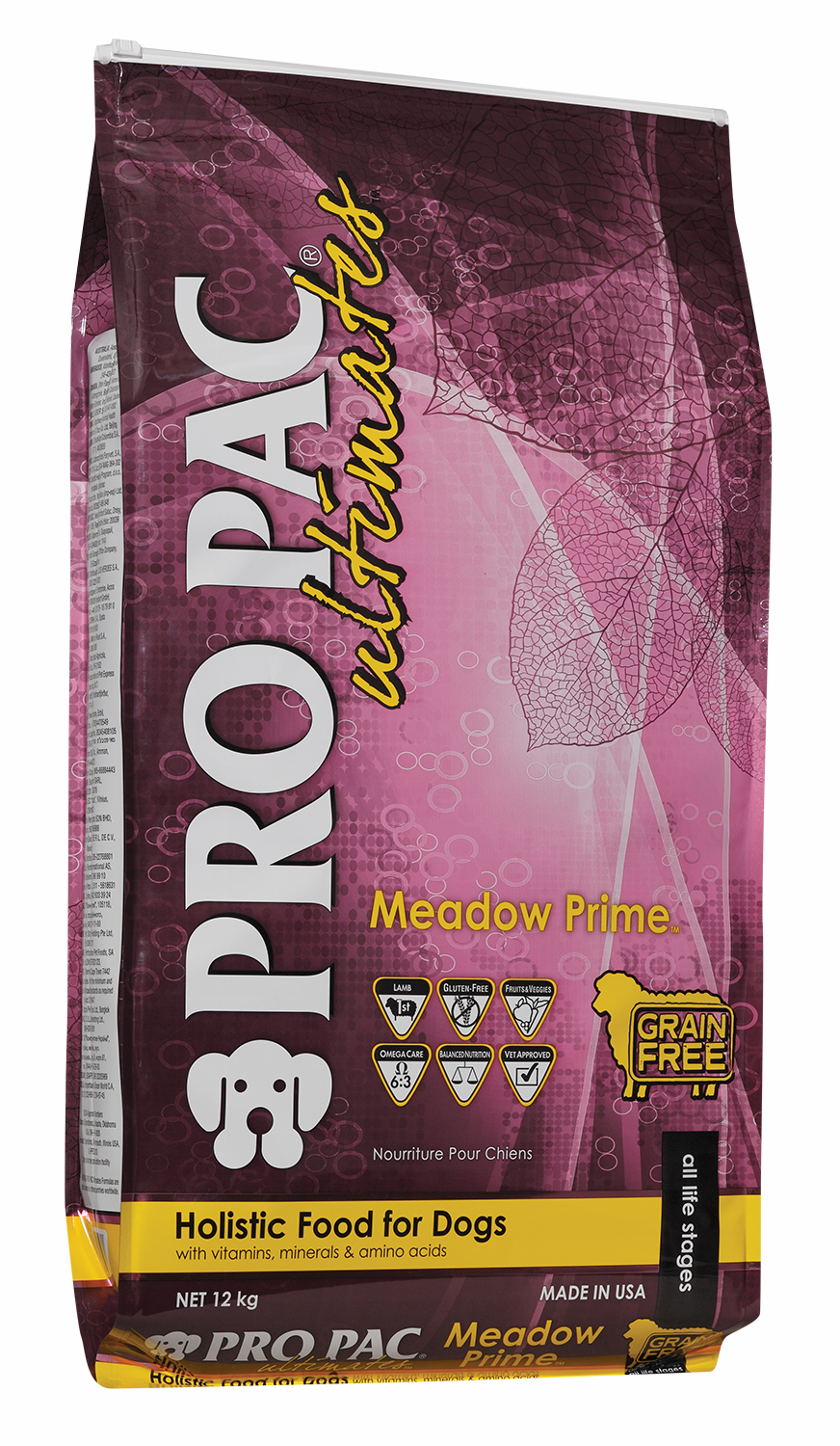 

Сухой корм Pro Pac Dog Meadow Prime для собак всех пород и возрастов с чувствительным пищеварением ягненок 12 кг