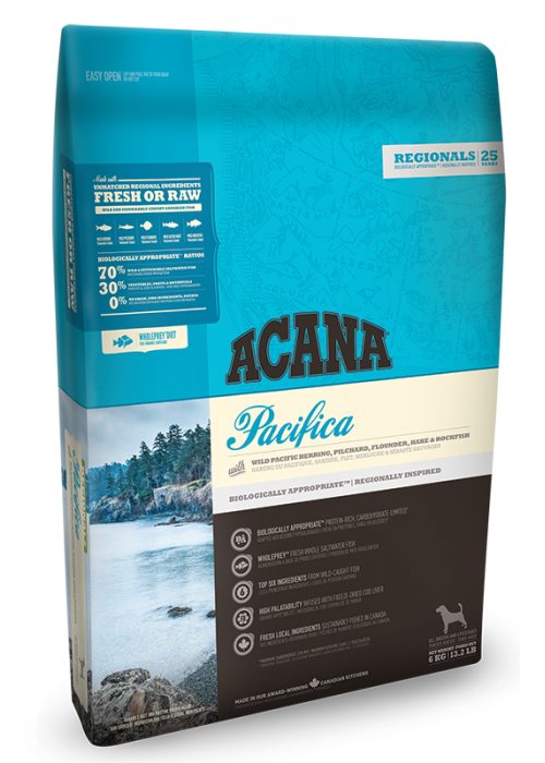 

Сухой корм ACANA Pacifica Dog Акана Пасифика для собак всех пород и возрастов лосось, камбала, сельдь 6 кг