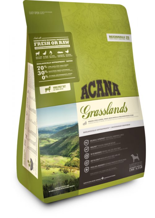 

Сухой корм ACANA Grasslands Dog Акана для собак всех пород и возрастов ягненок и яйцо 2 кг