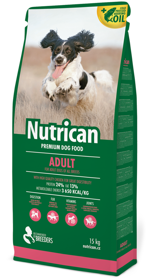 

Сухой корм Nutrican Adult для взрослых собак всех пород курица 15 кг