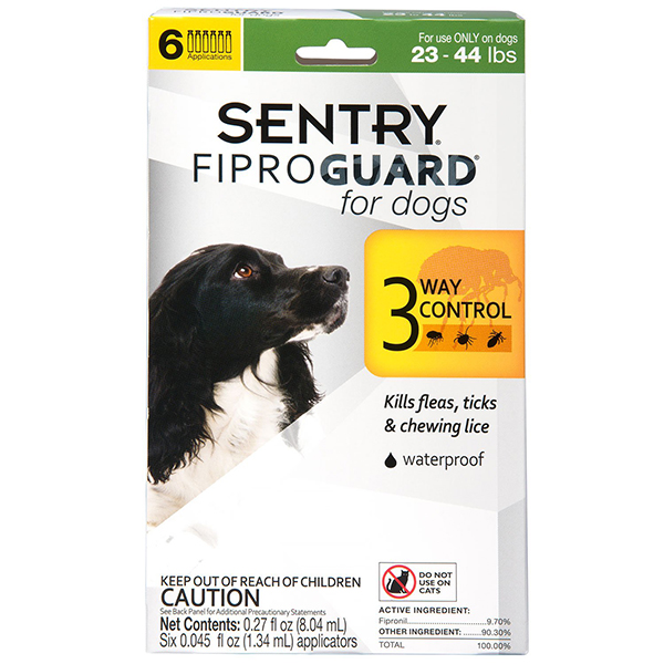 

Капли Sentry Fiproguard Фипрогард от блох клещей и вшей для собак 10-20 кг