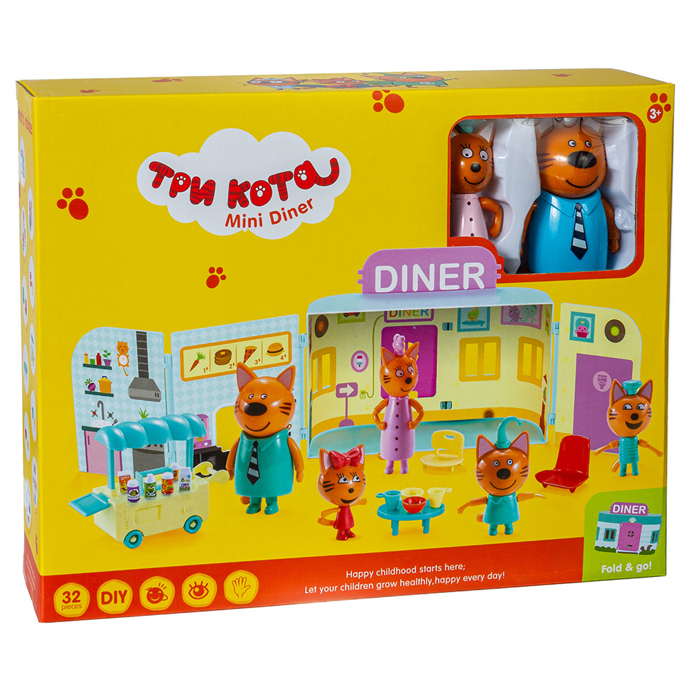 

Игровой набор фигурок с аксессуарами Три кота: Мини кафе
