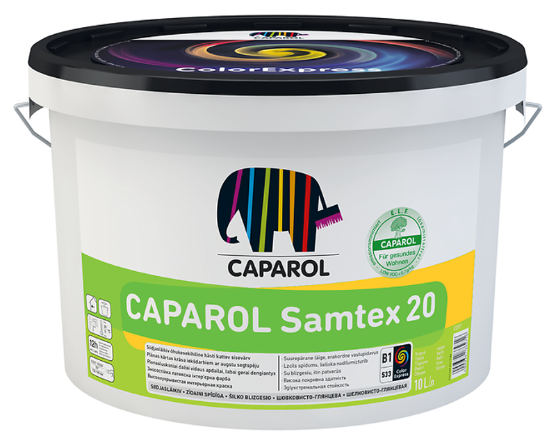 

Краска латексная CAPAROL SAMTEX 20 E.L.F ПОЛЬША интерьерная B1-белая 10л