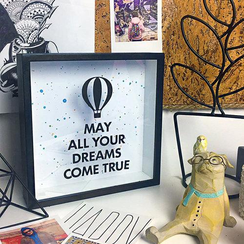 

Копилка деревянная для денег Presentville May all your dreams come true 22x22x5 см