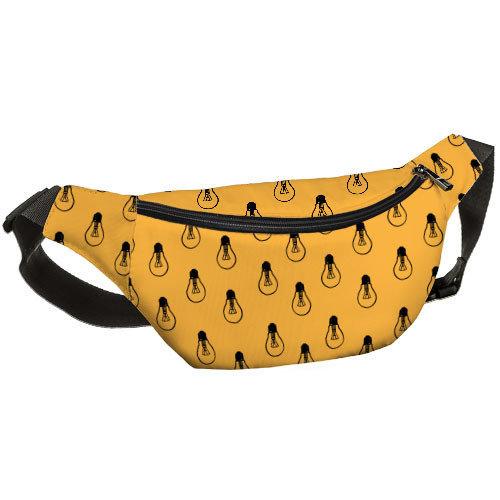 

Сумка на пояс бананка Bumbag Presentville Лампочки 27х16 см