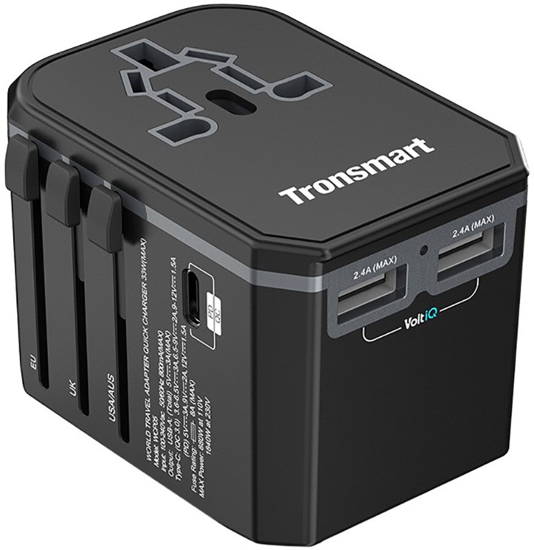 

Сетевое зарядное устройство Tronsmart WCP05 33W Universal Travel Adapter Black
