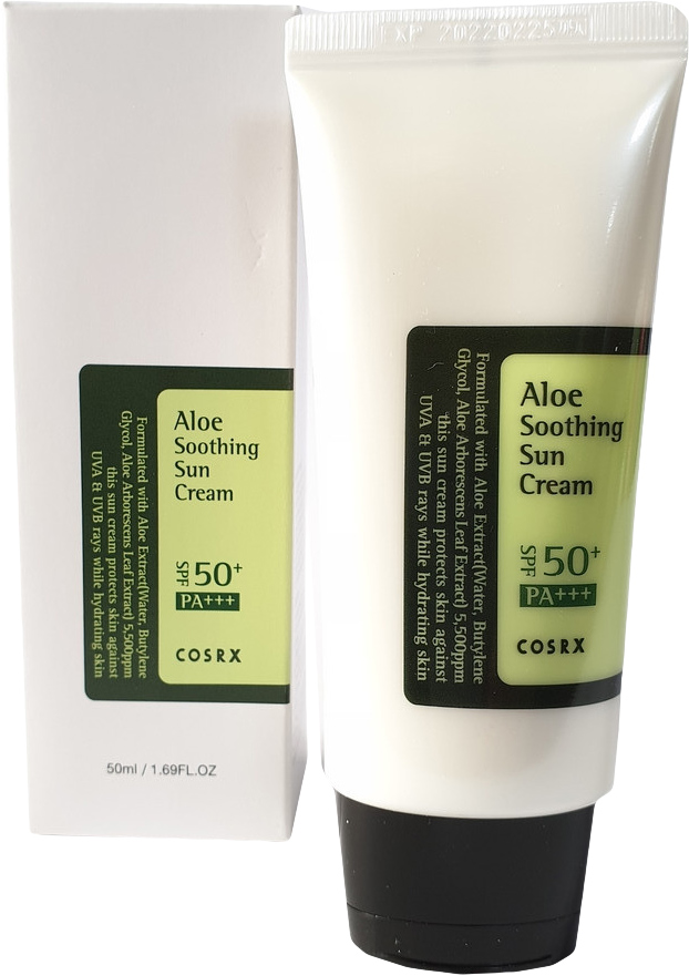 Крем солнцезащитный Cosrx Aloe Soothing Sun Cream SPF50 PA+++ с экстрактом  алоэ 50 мл (8809416470191)