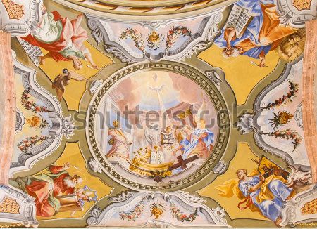 

Фотообои ArtSide Фреска на потолке (179689976) Штукатурка