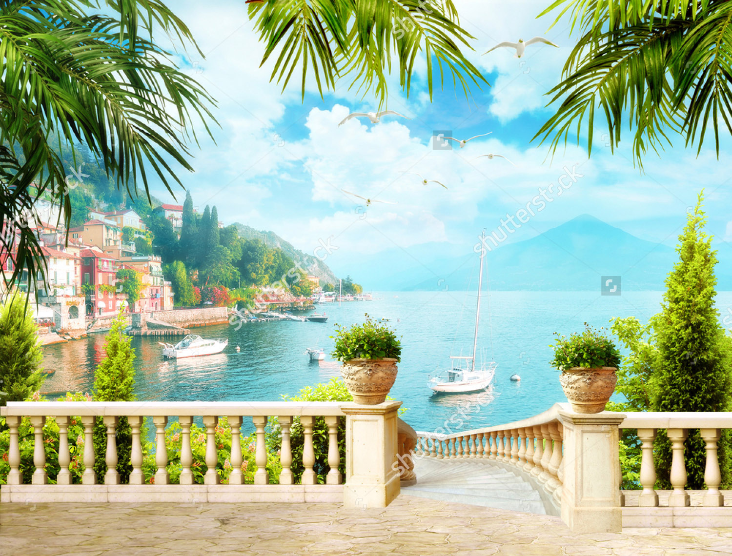 

Фотообои ArtSide Терраса с видом (448031524) Штукатурка