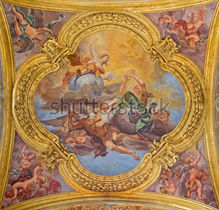 

Фотообои ArtSide Роспись на потолке (273411350) Штукатурка