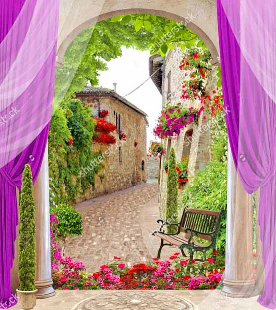 

Фотообои ArtSide Старая улочка (490259365) Штукатурка