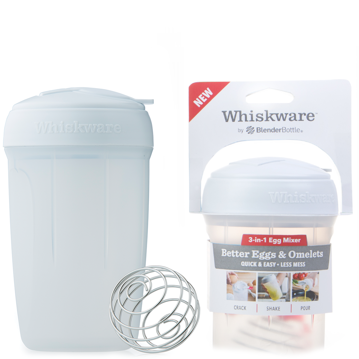 

Универсальный шейкер BlenderBottle Whiskware EggMixer 3-в-1 591 мл Белый (EggMixer)
