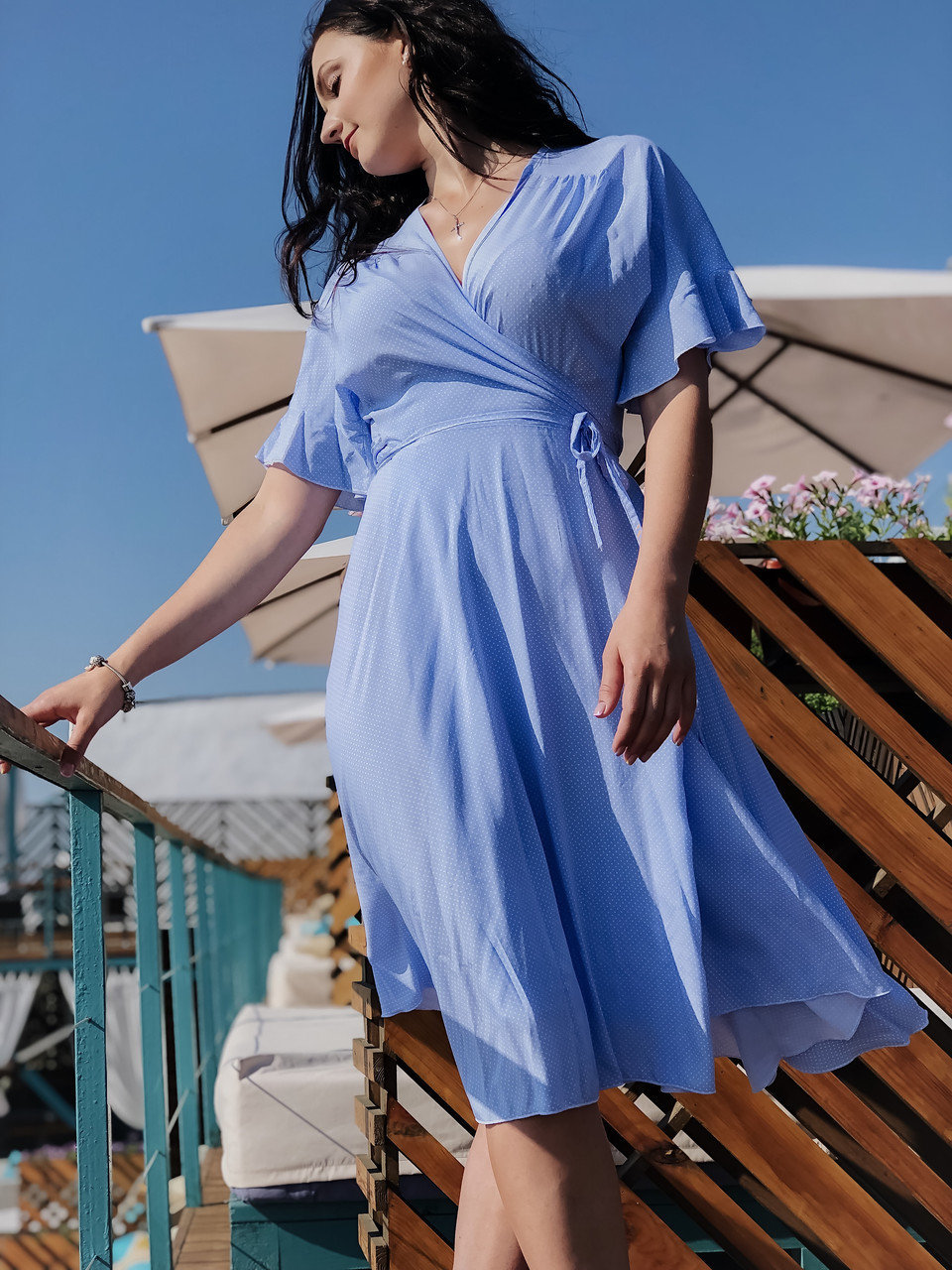 

Платье в горошек Modnicy 4077,29 46 голубой