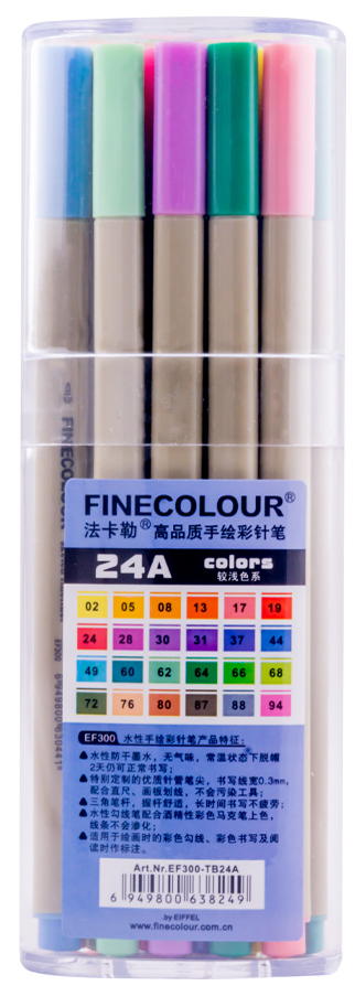 

Набор маркеров Finecolour Liner 24 цвета (EF300-TB24A)