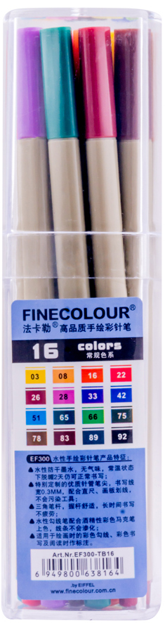 

Набор маркеров Finecolour Liner 16 цветов (EF300-TB16)